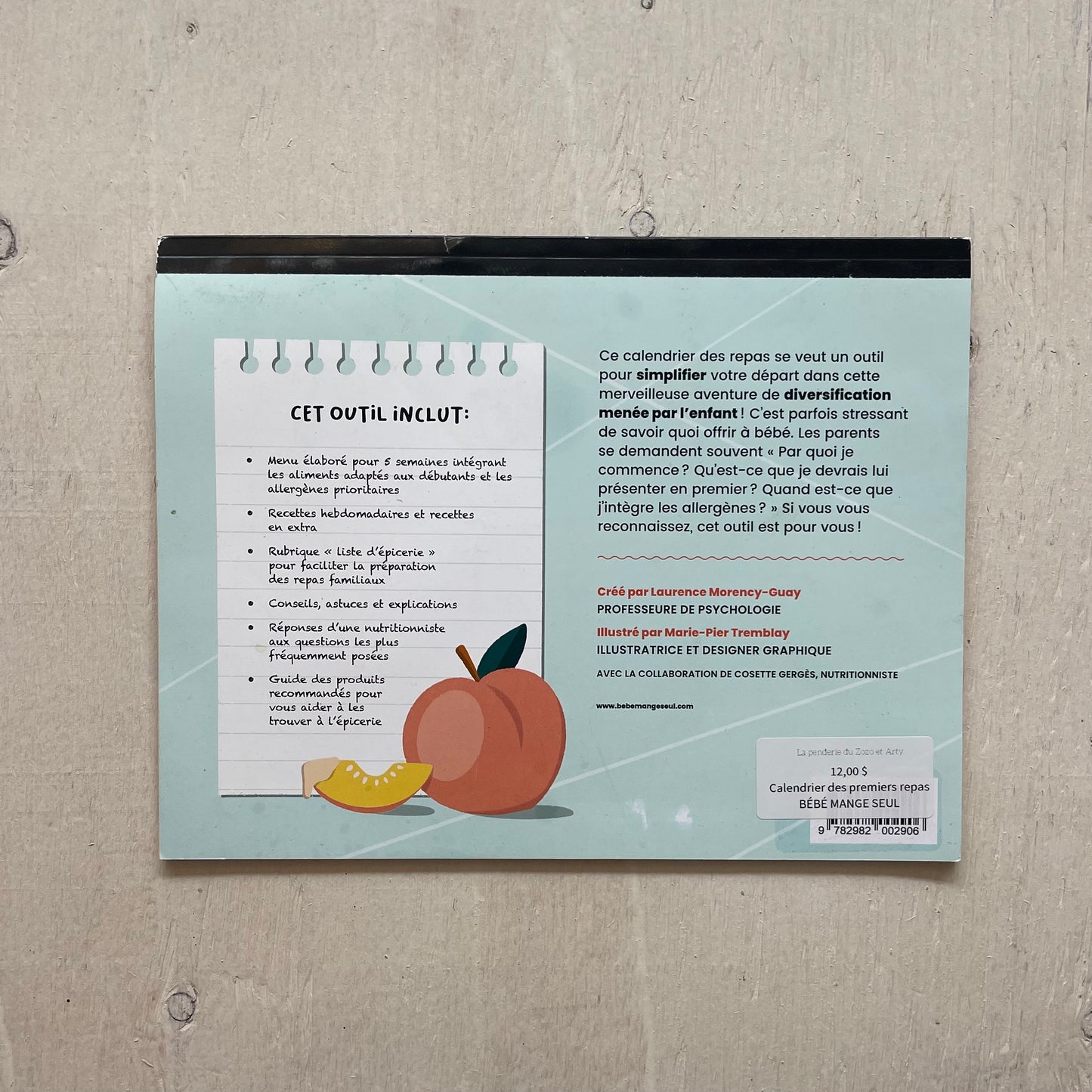Calendrier des premiers repas, par Bébé mange seul