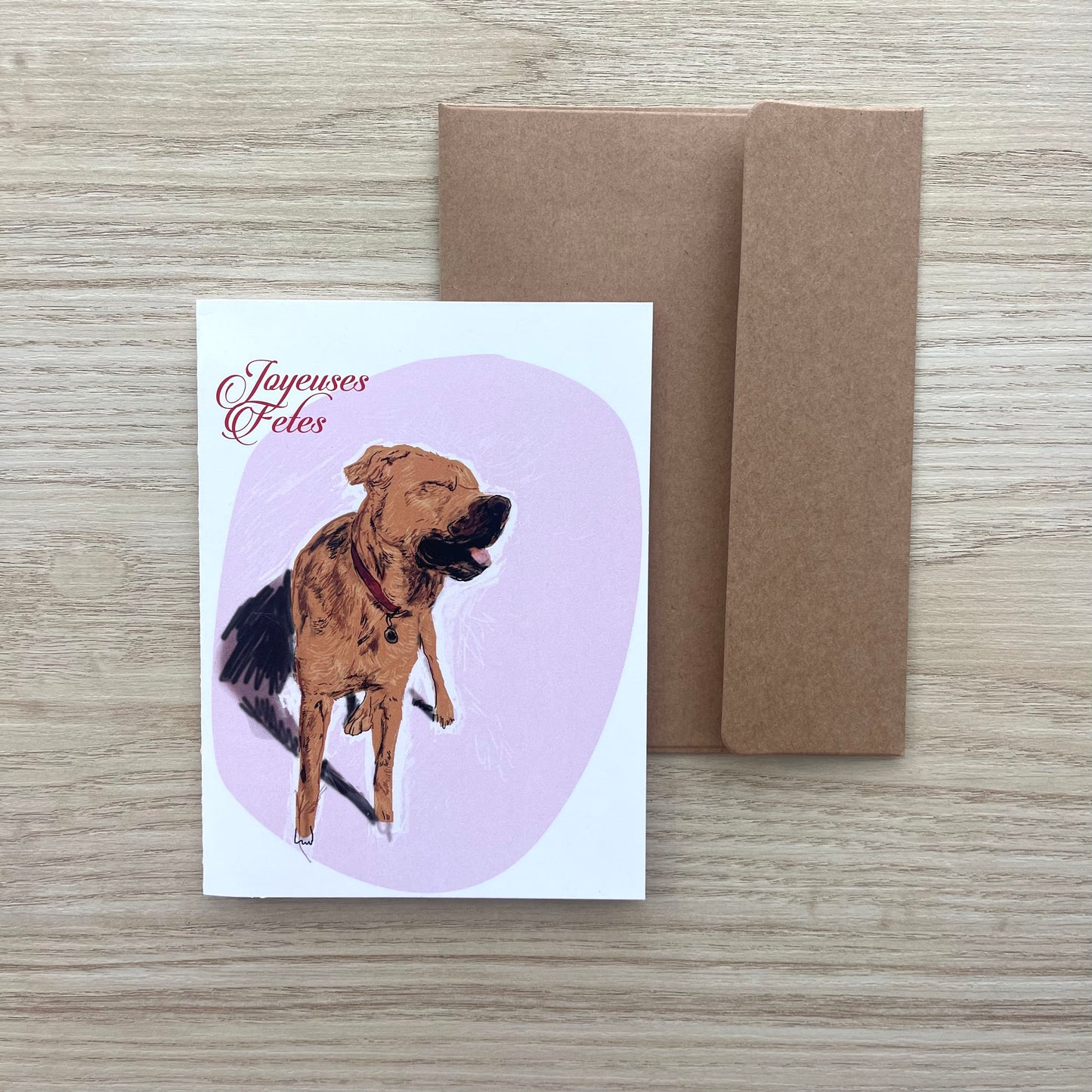 Carte de souhaits - Joyeuses Fêtes Chien