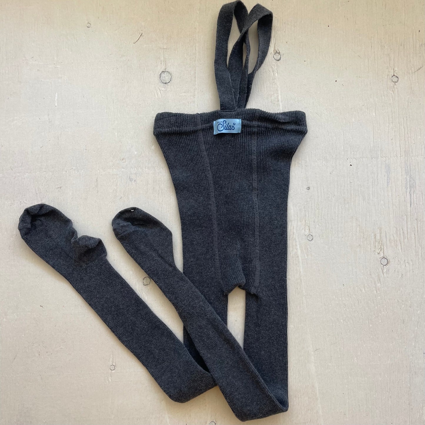 Collants à bretelles Ribbed 2-3T, par Silly Silas