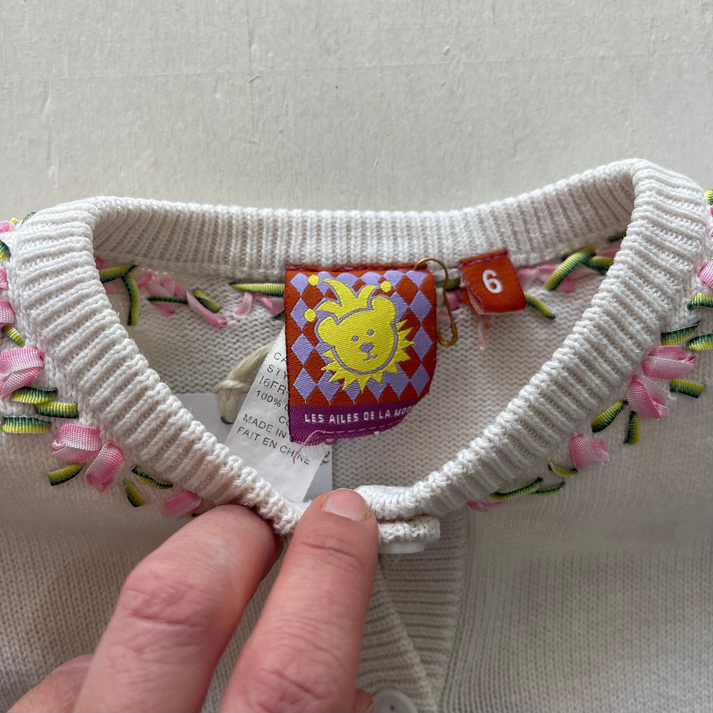 Veste tricot 6Y, par Les ailes de la mode