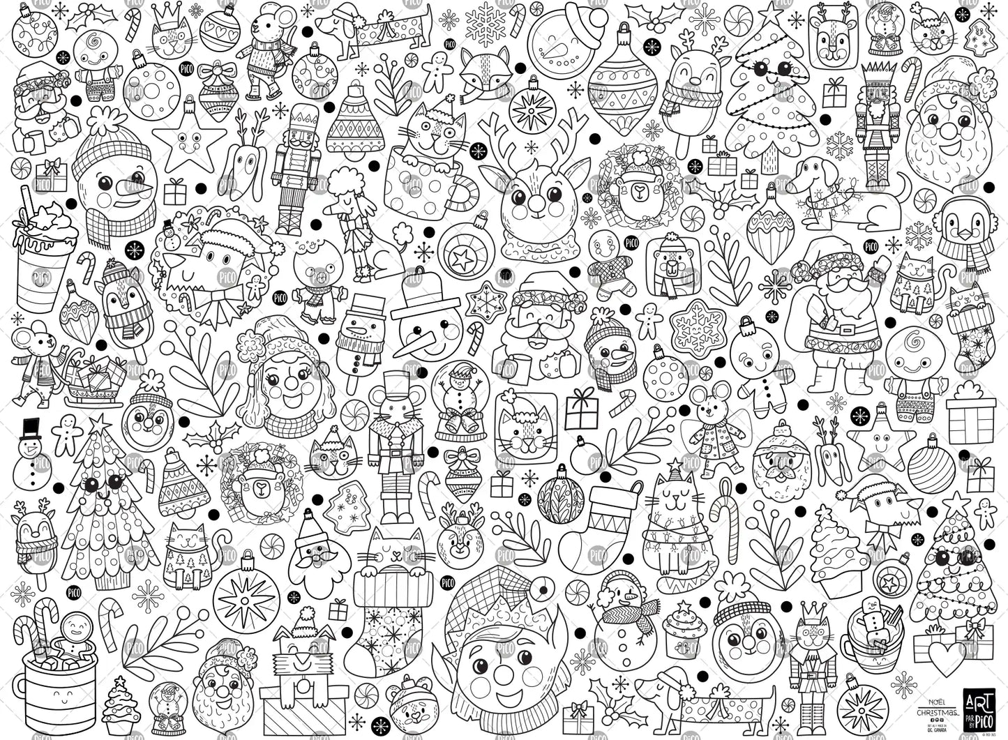 Coloriage géant - Noël