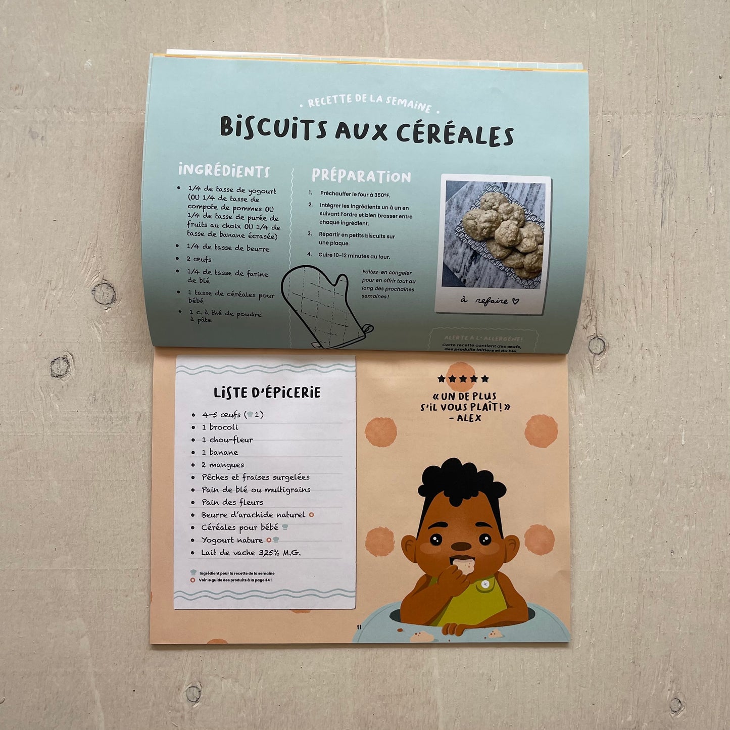 Calendrier des premiers repas, par Bébé mange seul
