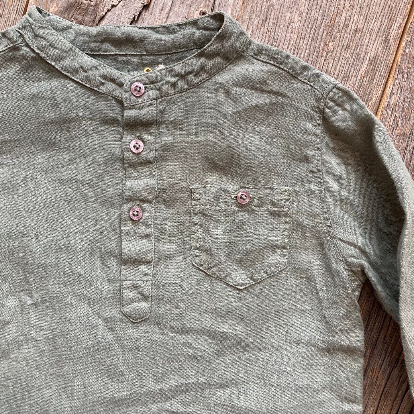 Chemise en lin 3T, par Bout'chou