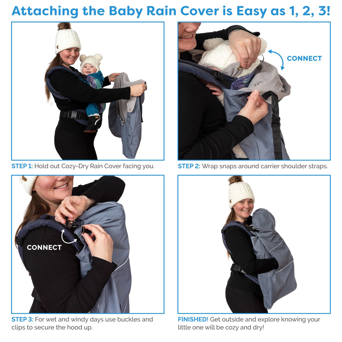 Housse doublée imperméable pour bébé - Soft Brown
