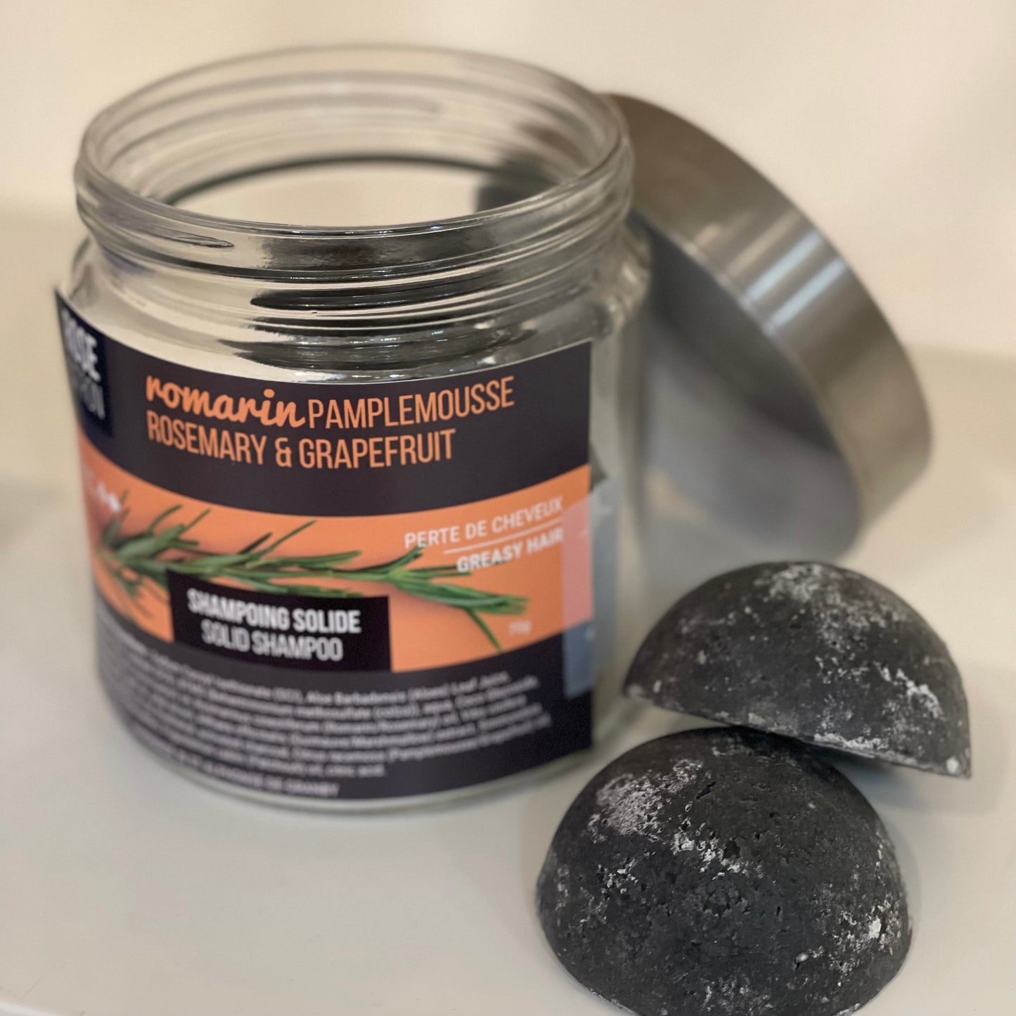 Shampooing en barre Prévention perte de cheveux - Romarin et pamplemousse
