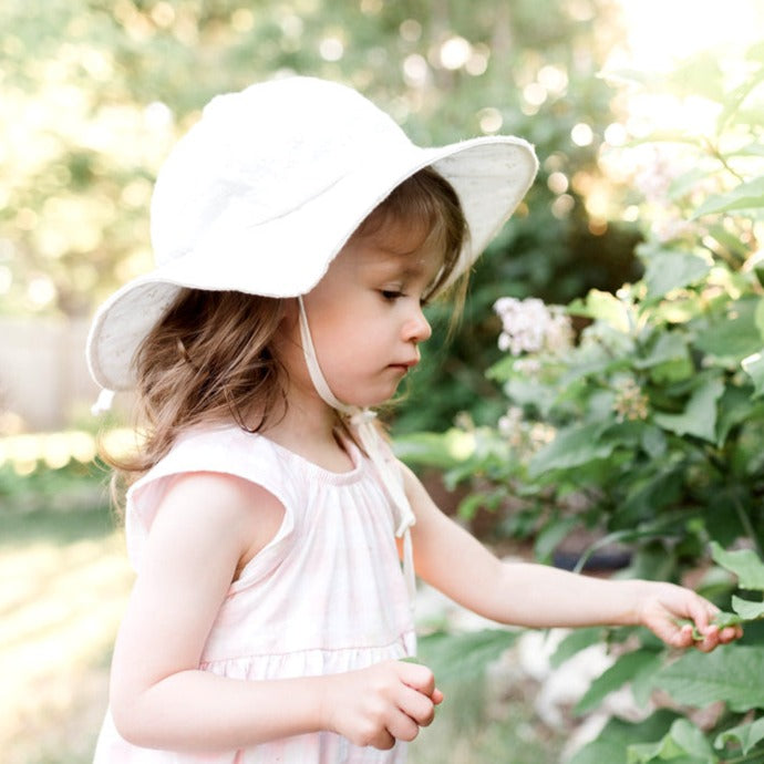 Chapeau de protection solaire Floppy - White Eyelet