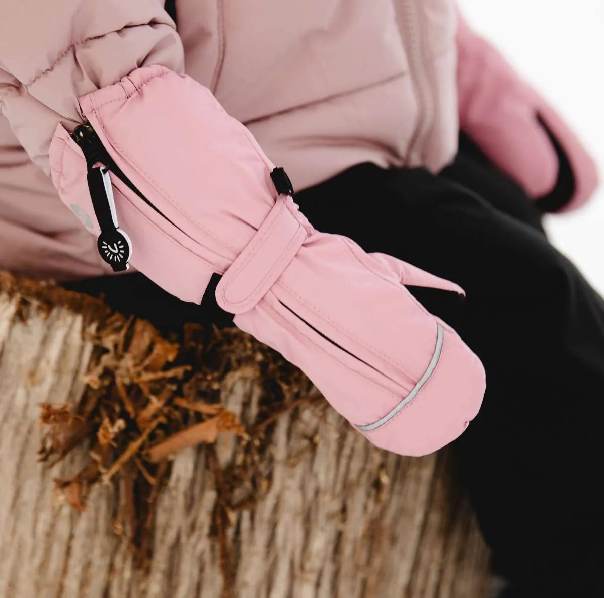 Mitaines d'hiver longues - Pink Lilas