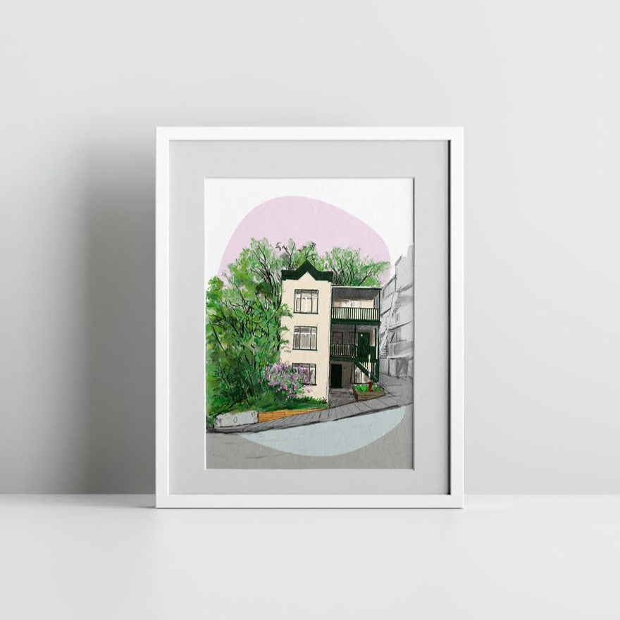 Illustration décorative - Maisonnette verte