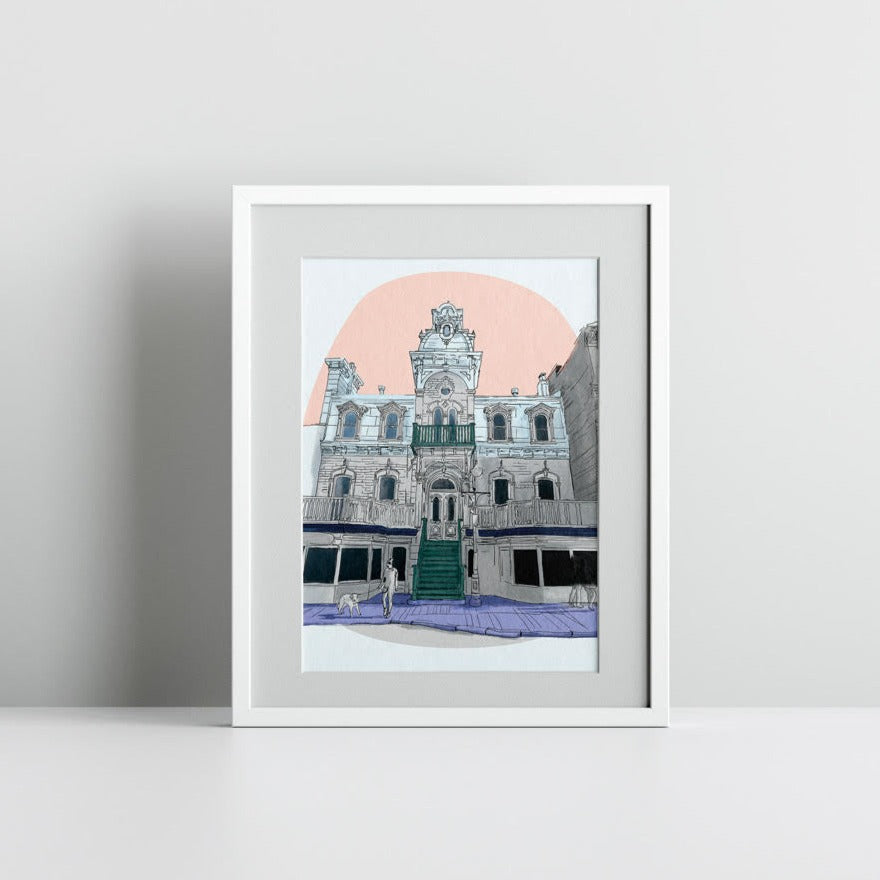 Illustration décorative - Hôtel argenté