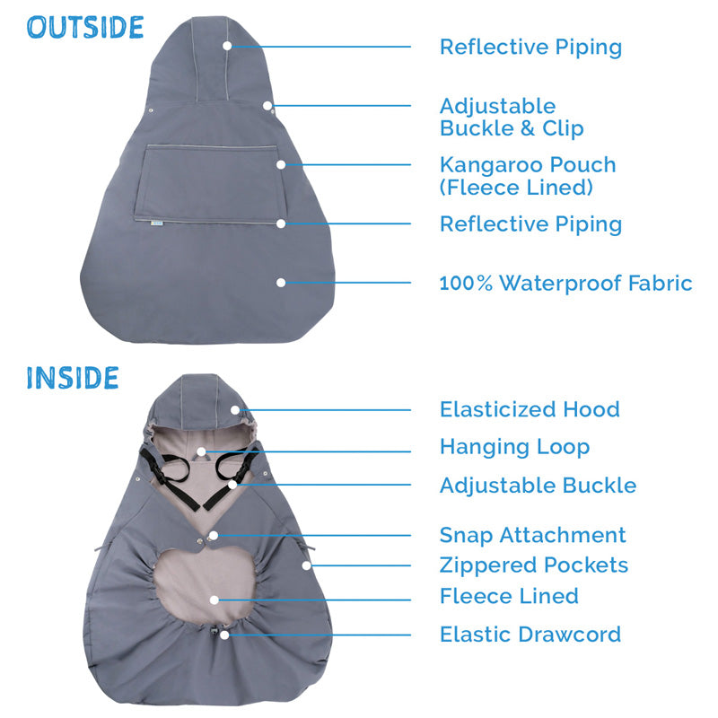 Housse doublée imperméable pour bébé - Black
