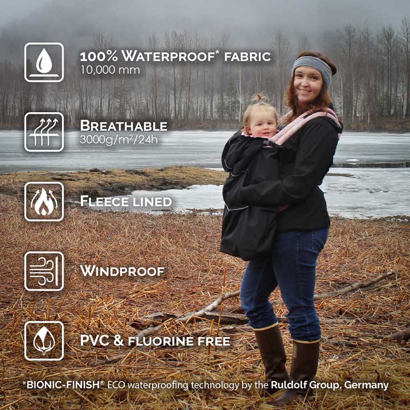 Housse doublée imperméable pour bébé - Black