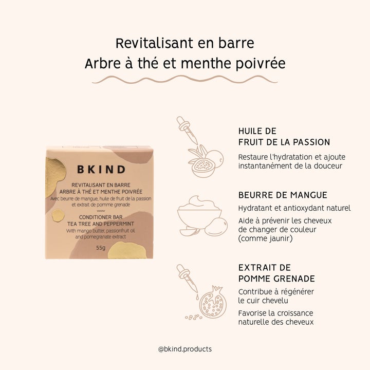 Revitalisant en barre - Arbre à thé et menthe poivrée