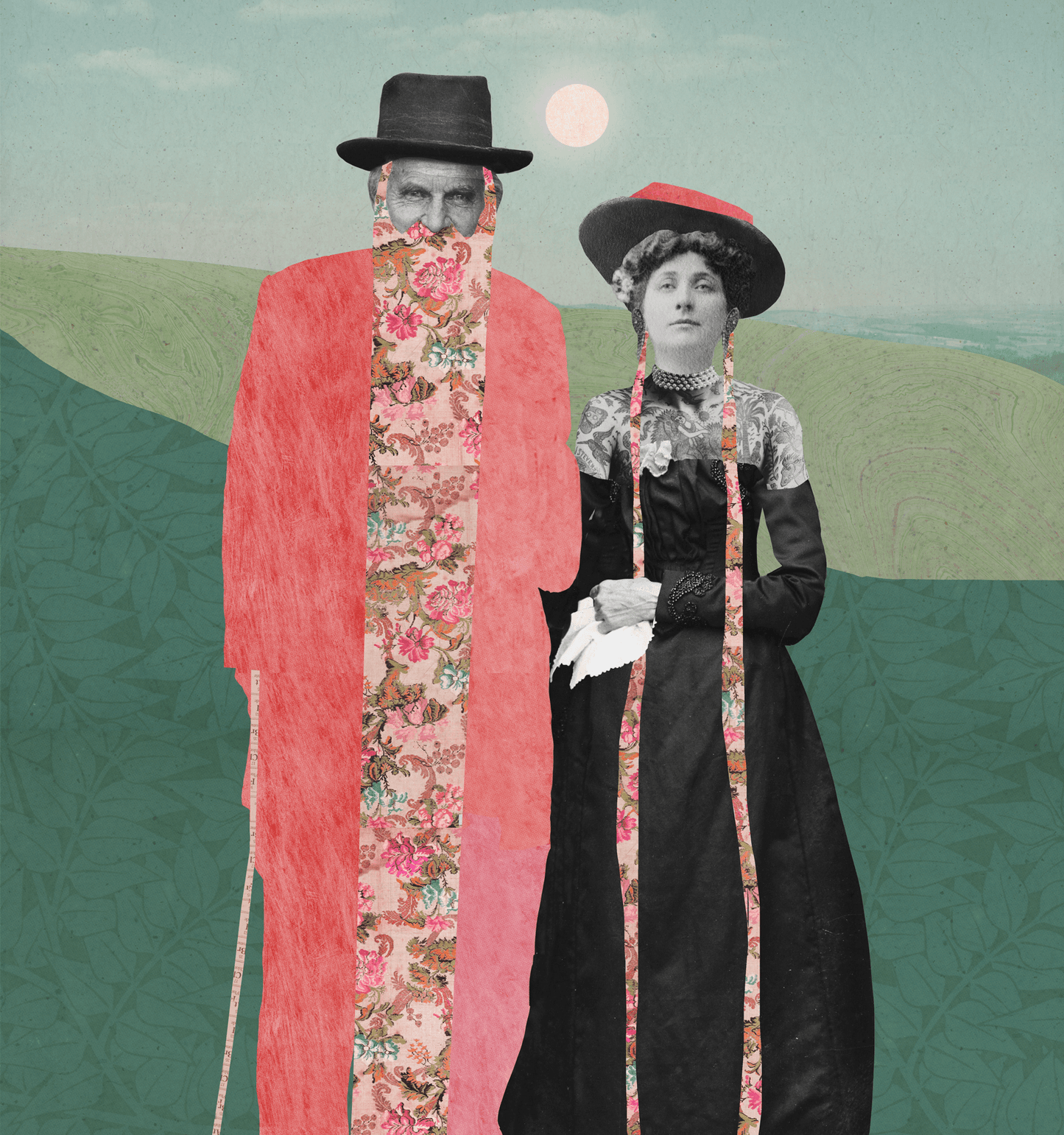 Illustration décorative - Les amoureux