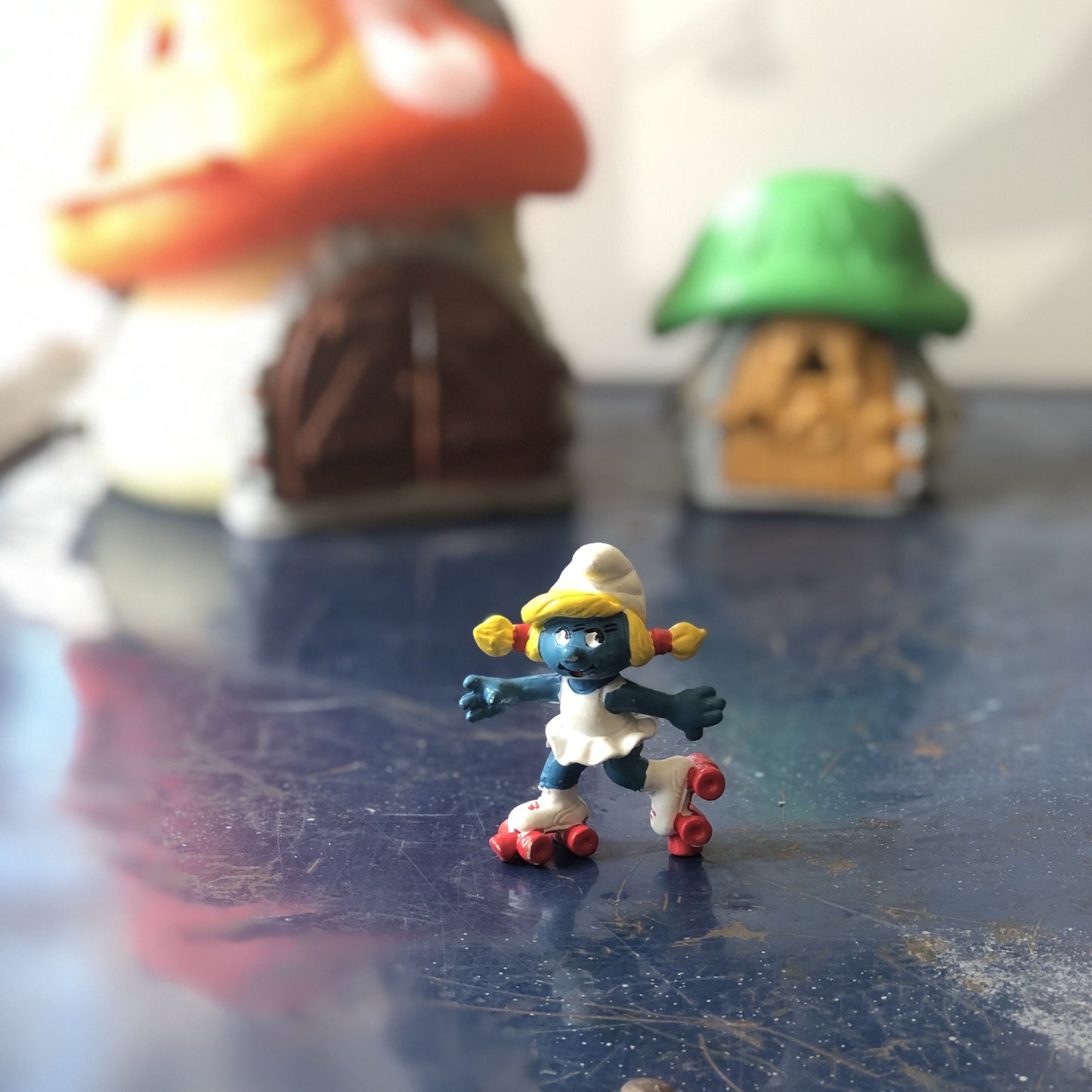 Schtroumpfette en patins à roulettes, 1980