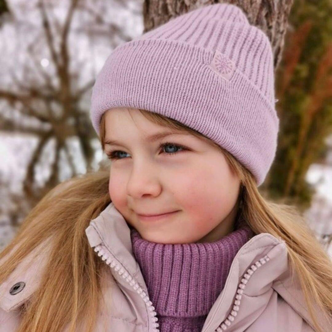 Tuque en tricot doux - Lilac