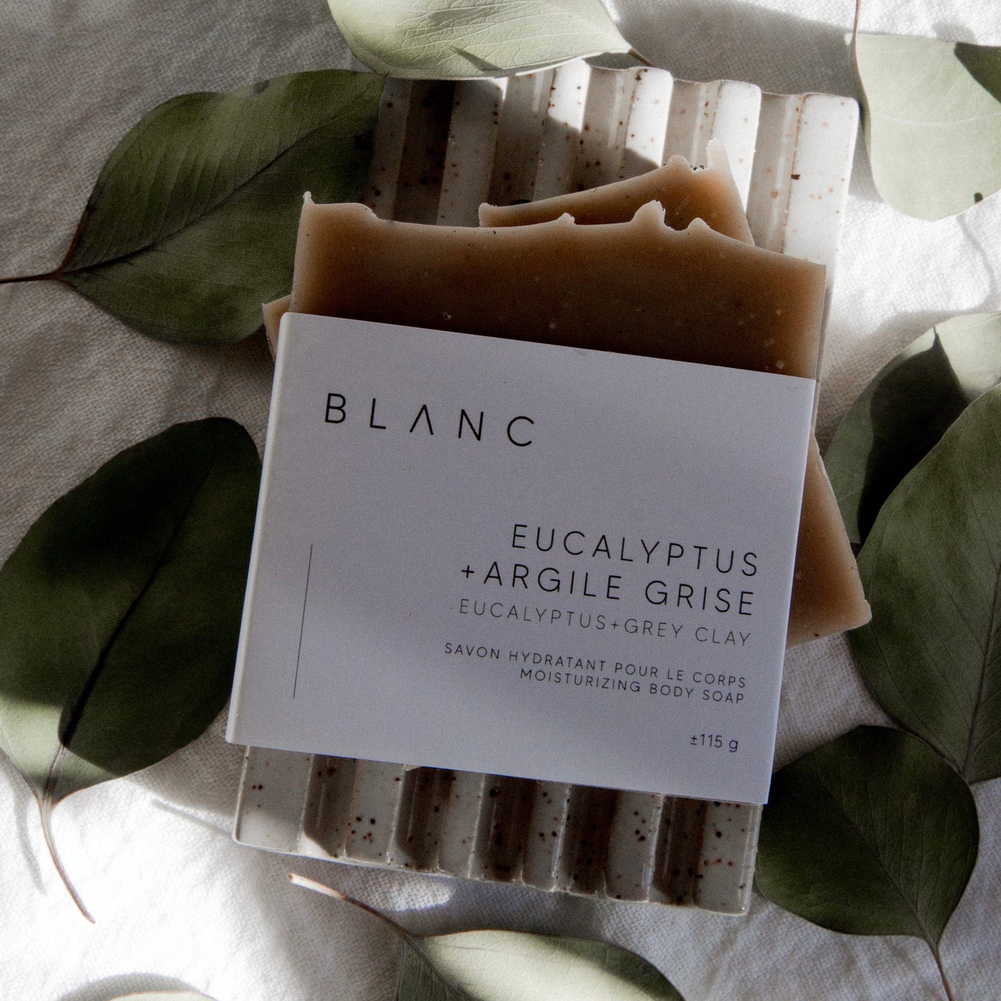 Savon purifiant et rafraîchissant Eucalyptus et argile grise du Kamouraska