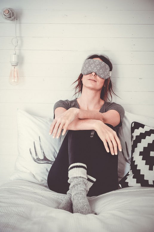 Masque thérapeutique à la lavande - Coton bio gris