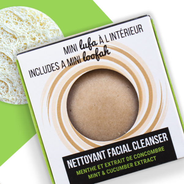 Nettoyant solide pour le visage - Menthe et concombre