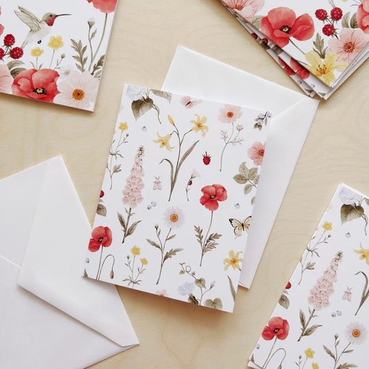 Carte de souhaits - Fleurs estivales
