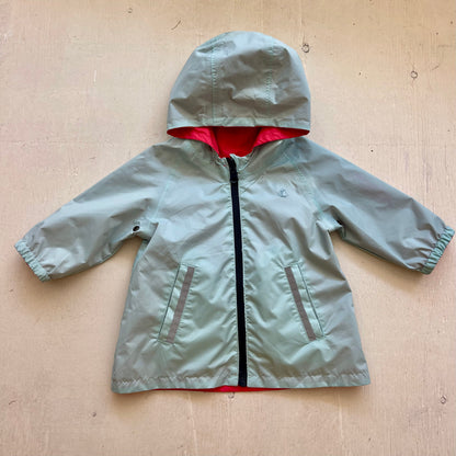Manteau imperméable réversible 12M, par Petit bateau