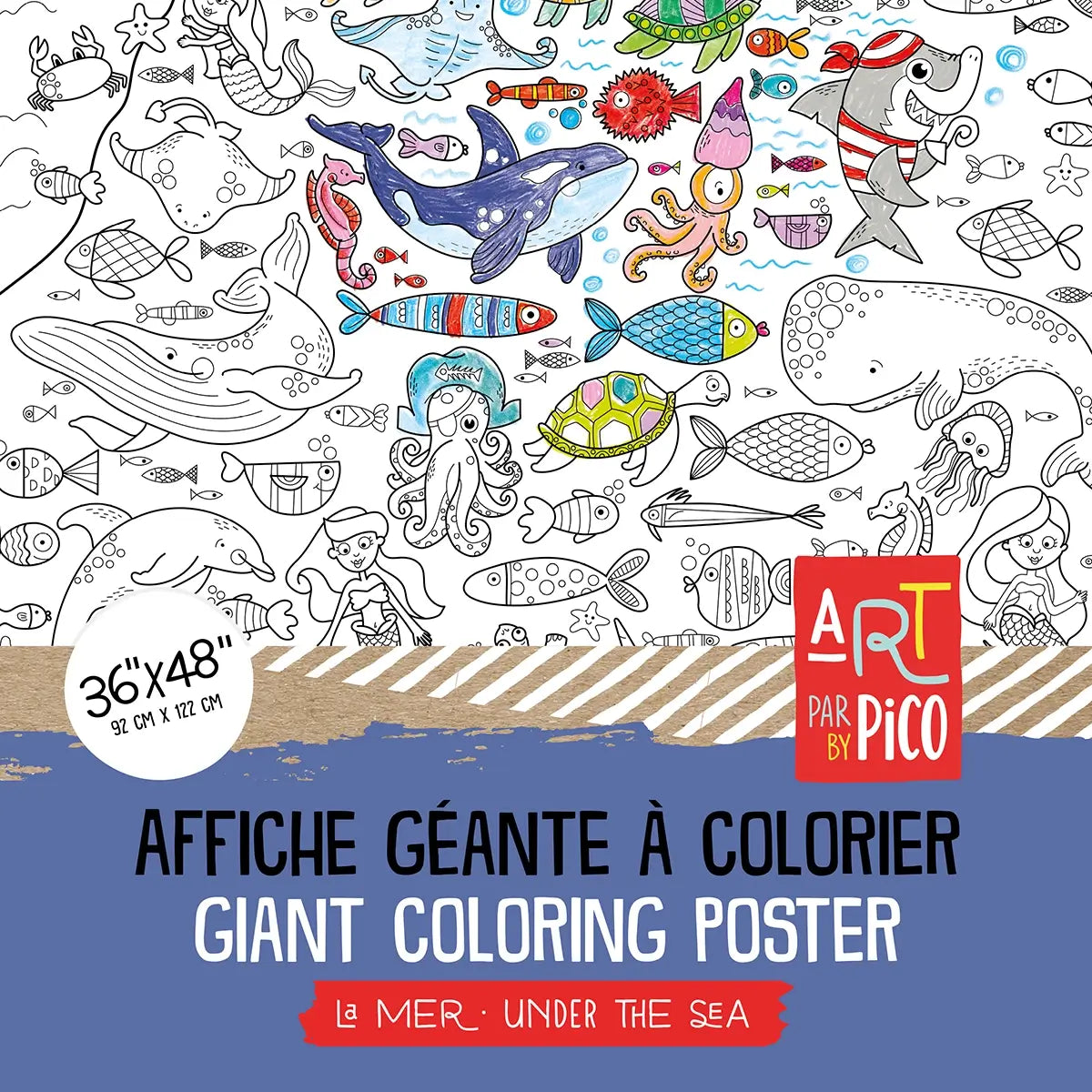 Coloriage géant - La mer