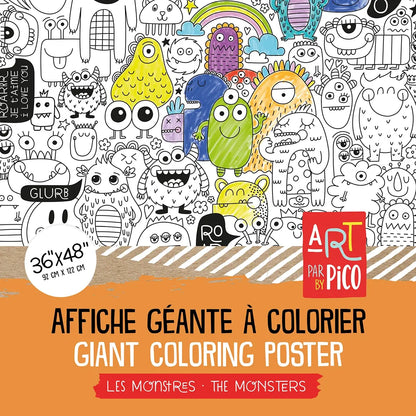 Coloriage géant - Les monstres