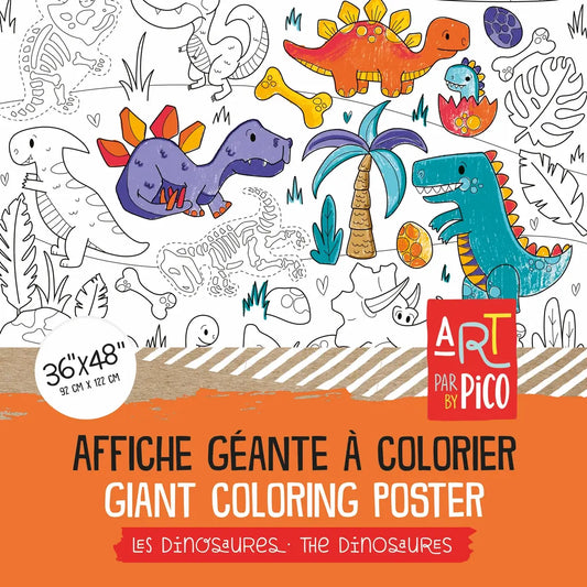 Coloriage géant - Les dinosaures