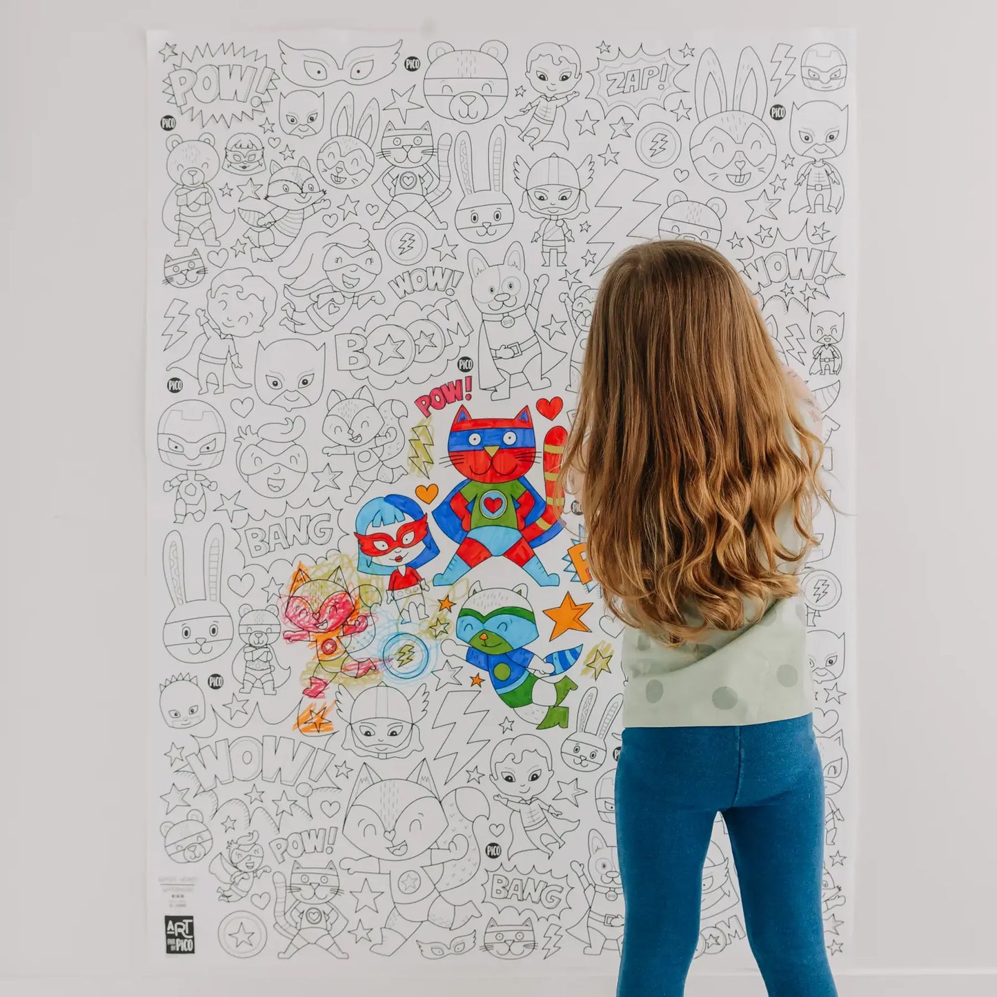 Coloriage géant - Super-héros