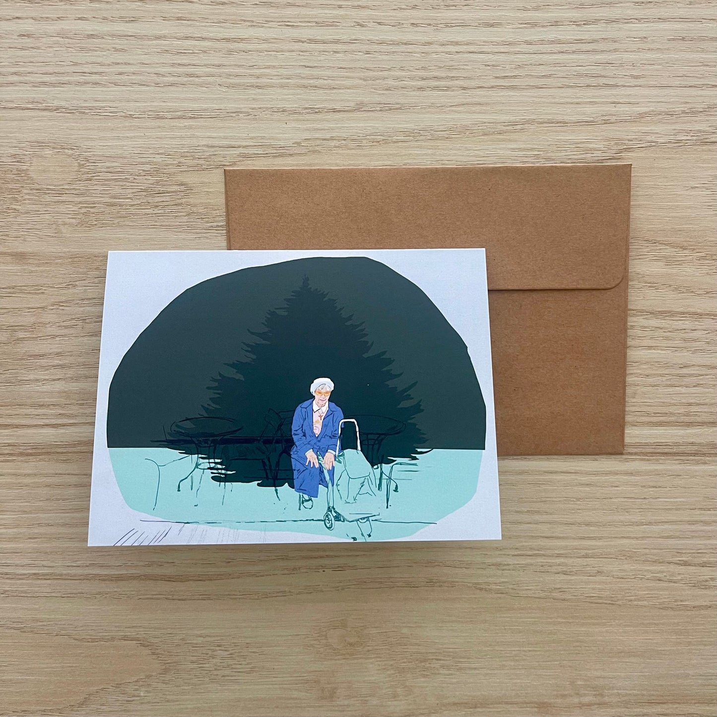 Carte de souhaits - Petite dame sympa de Noël