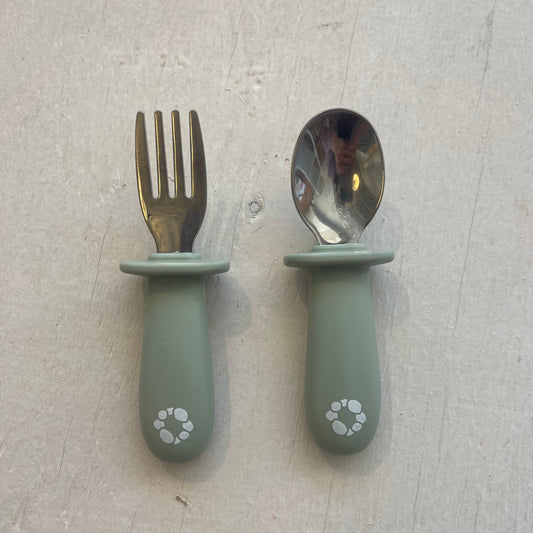 Duo d'ustensiles en silicone, par Bulle