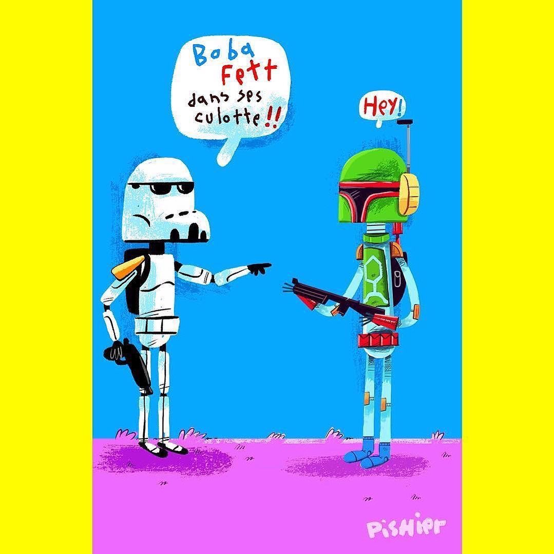 Carte de souhaits - Boba Fett dans ses culottes