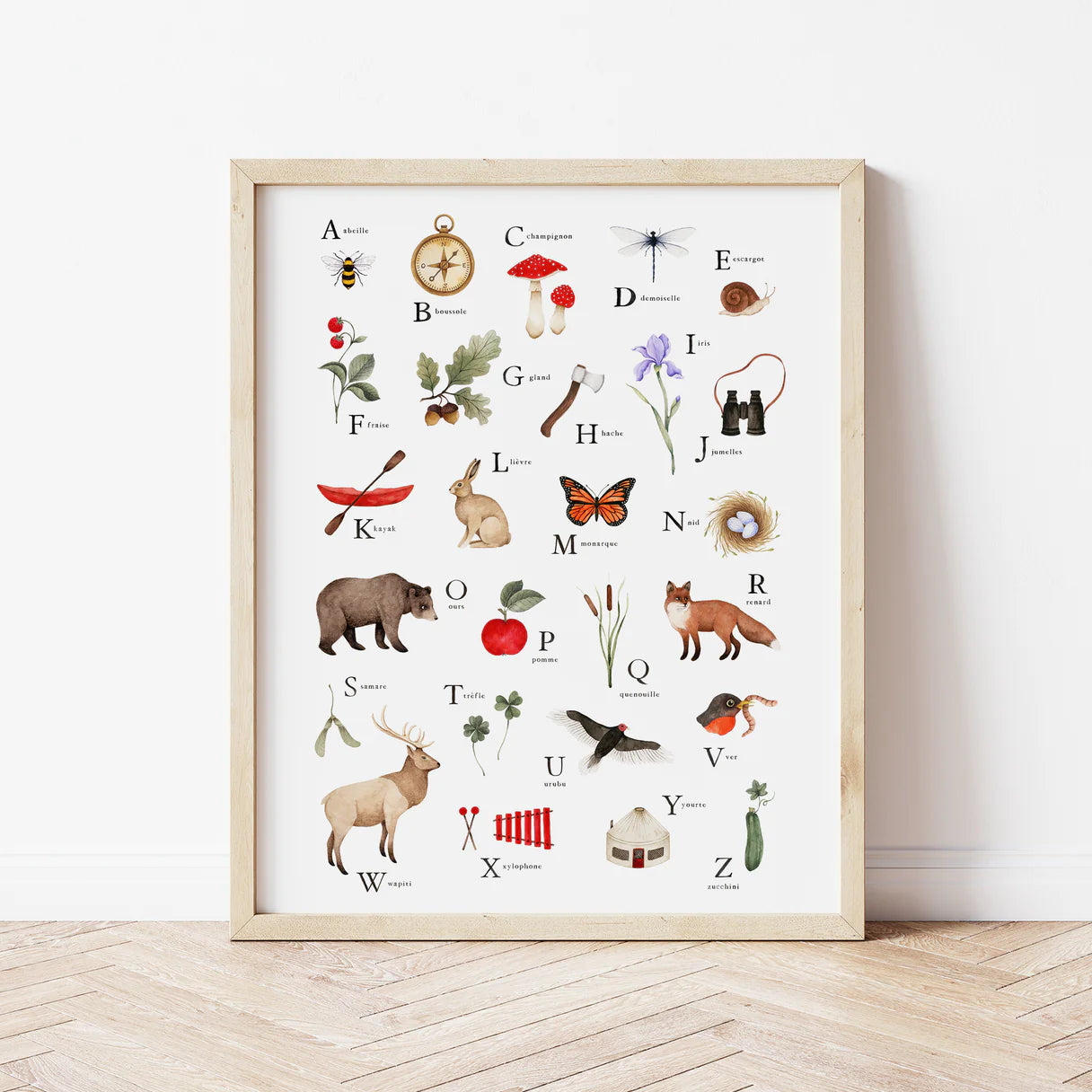Illustration décorative - Abécédaire pour petits explorateurs