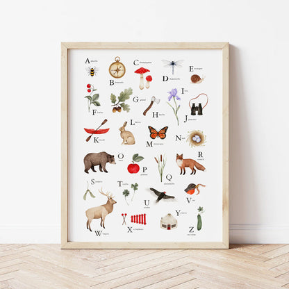 Illustration décorative - Abécédaire pour petits explorateurs