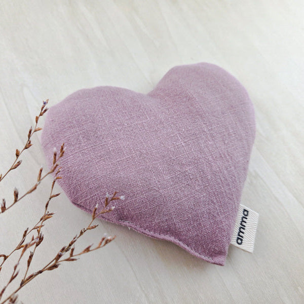 Coussin réconfort cœur - Vieux rose