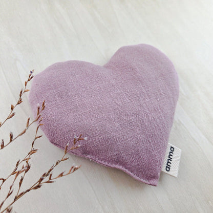 Coussin réconfort cœur - Vieux rose