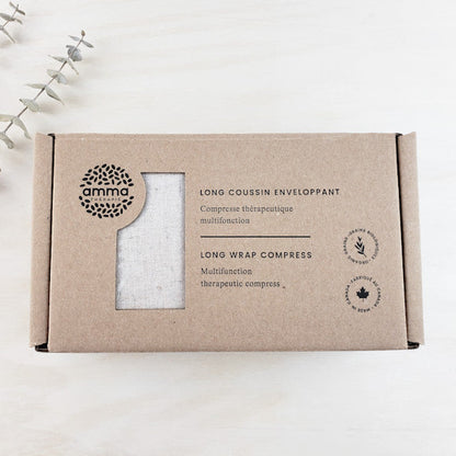 Long coussin enveloppant - Chanvre et coton bio Sable