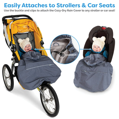 Housse doublée imperméable pour bébé - Black