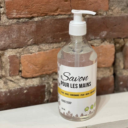 Savon à mains - Poire, musc et concombre