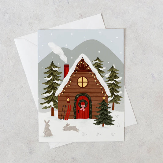 Carte de souhaits - Chalet de ski