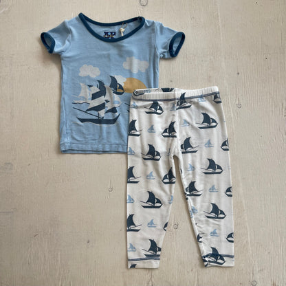 Pyjama 2 pièces 6-12M, par Kickee Pants