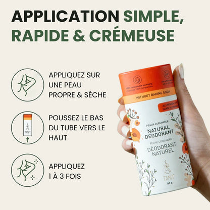 Déodorant solide naturel - Sans odeur au charbon actif