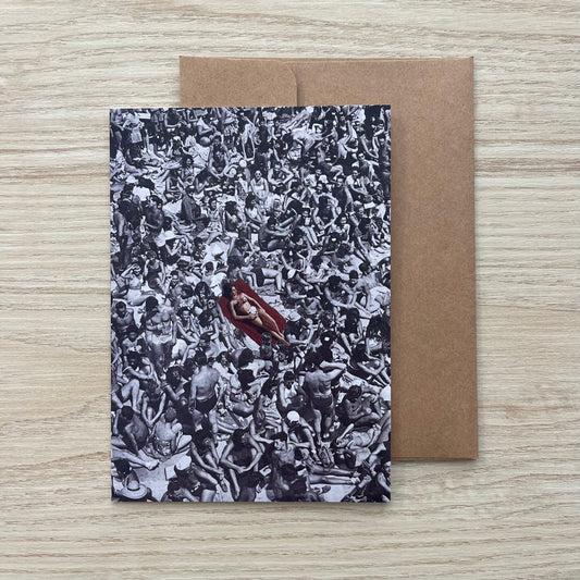 Carte de souhaits - Martine à la plage