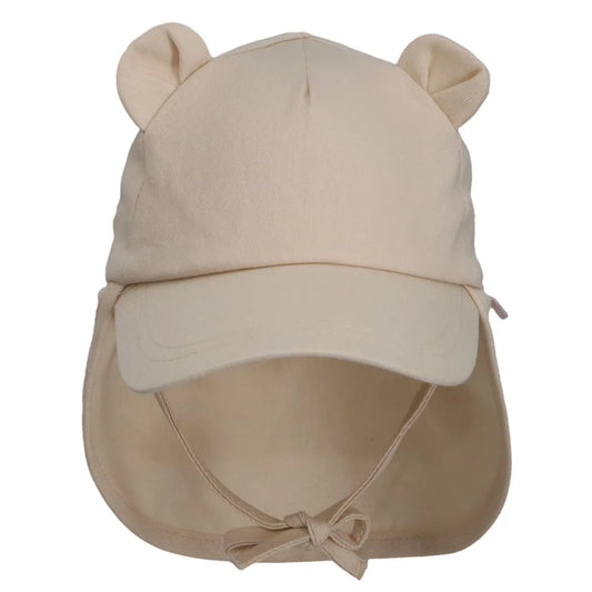 Casquette en coton bio avec protège-cou - Cream Tan