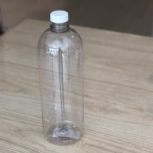 Bouteille en plastique avec bouchon plat