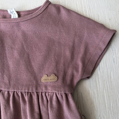 Ensemble robe et bloomer 9-12M, par Souris mini