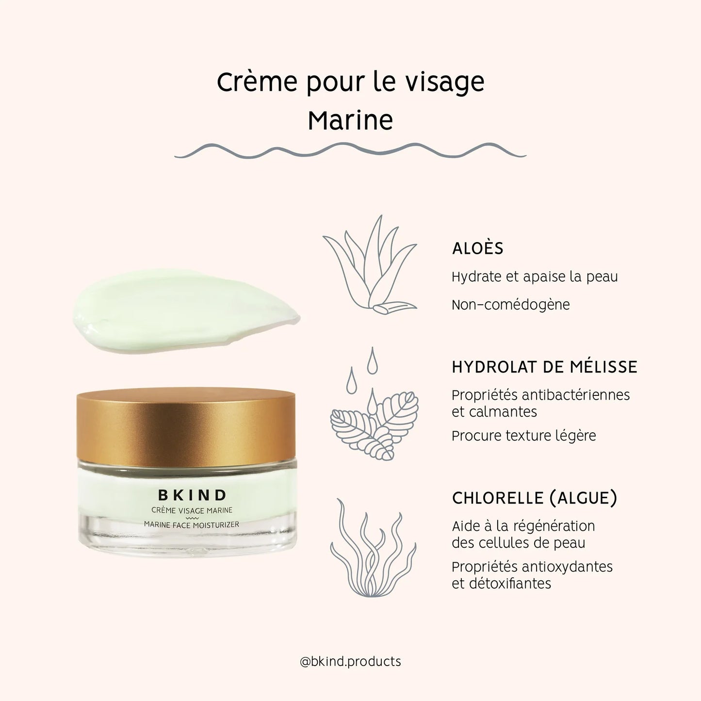 Crème visage aux algues marines