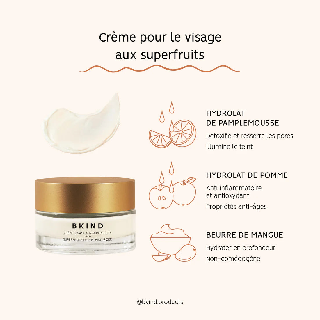 Crème visage aux superfruits avec Bakuchiol