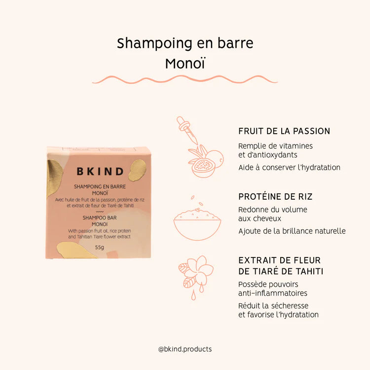 Shampooing en barre - Monoï