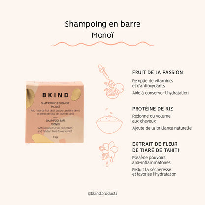 Shampooing en barre - Monoï