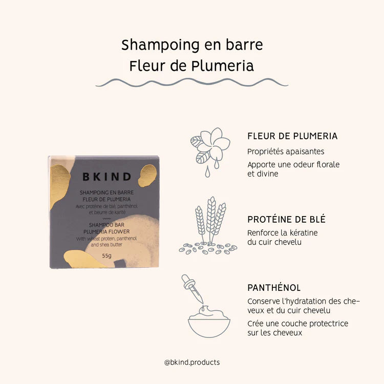 Shampooing en barre - Fleur de plumeria